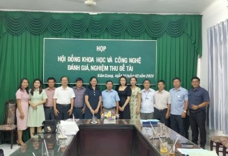 Họp nghiệm thu kết quả đề tài “Nghiên cứu thực trạng và đề xuất các giải pháp phát triển du lịch bền vững gắn với bảo vệ môi trường trên địa bàn tỉnh Kiên Giang”